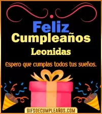 GIF Mensaje de cumpleaños Leonidas
